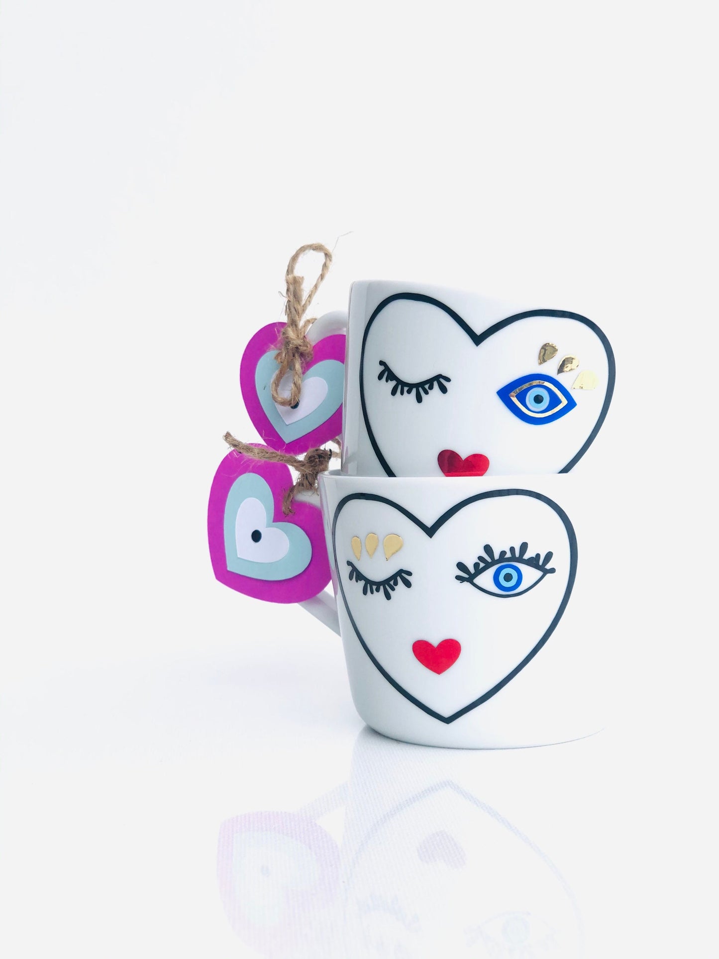 Evil Eye Design Dilva Mug From The Heart Personalized Mug Custom Gift With Your Name