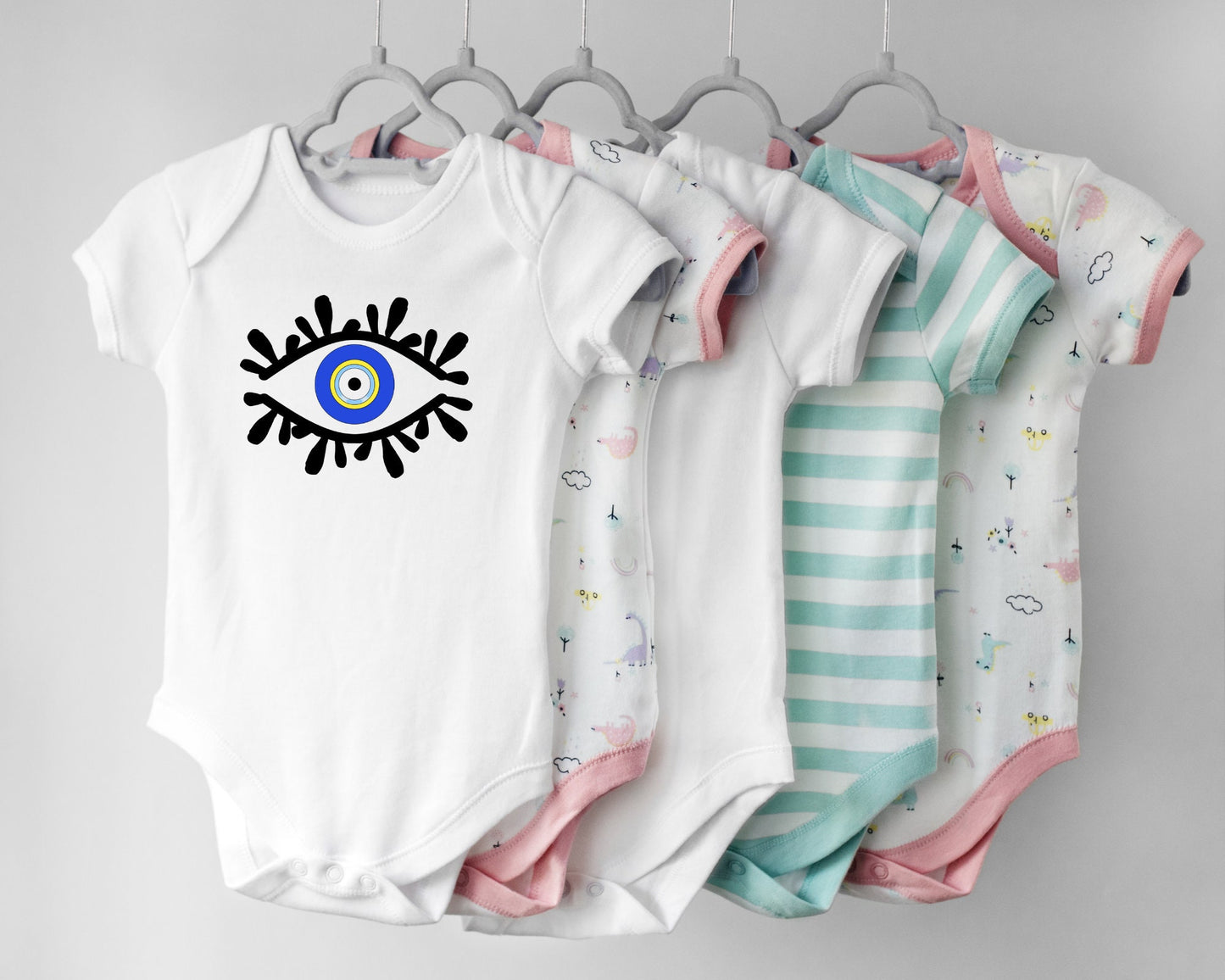 Evil Eye Design Baby Bodysuit Onesie Custom Made Cute Baby Onesie