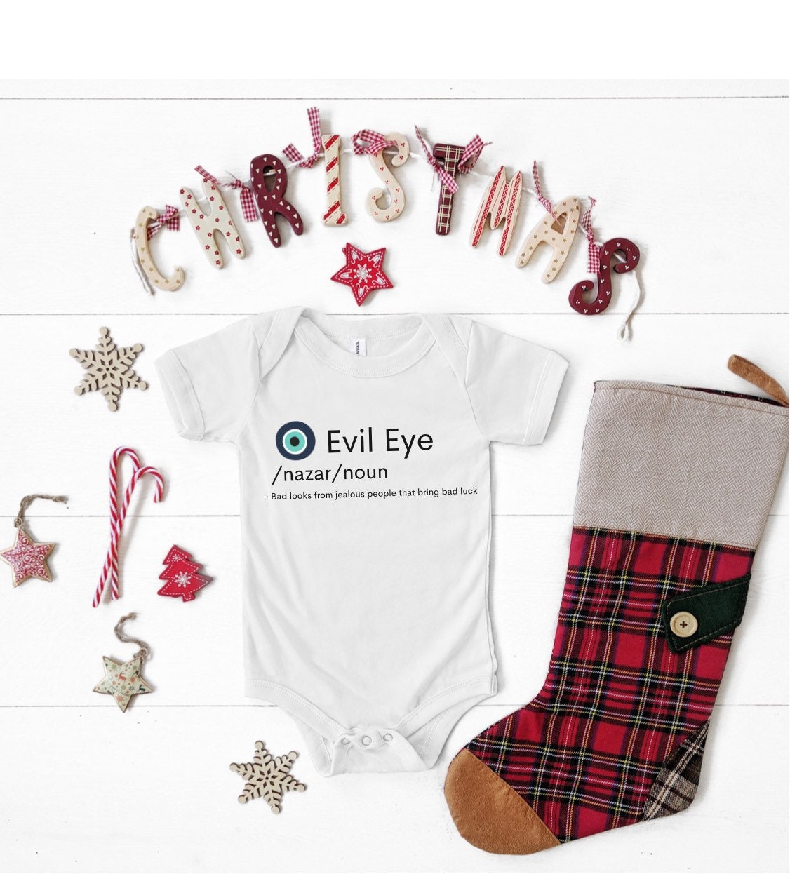 Evil Eye Design Baby Bodysuit Onesie Custom Made Cute Baby Onesie Evil Eye Meaning