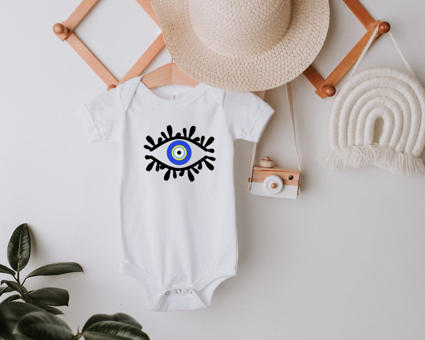 Evil Eye Design Baby Bodysuit Onesie Custom Made Cute Baby Onesie