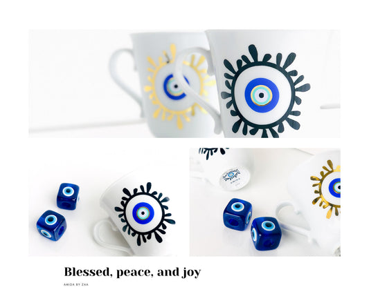 Evil Eye Design Personalized Mug Custom Gift With Your Name Sun Evil Eye Mug