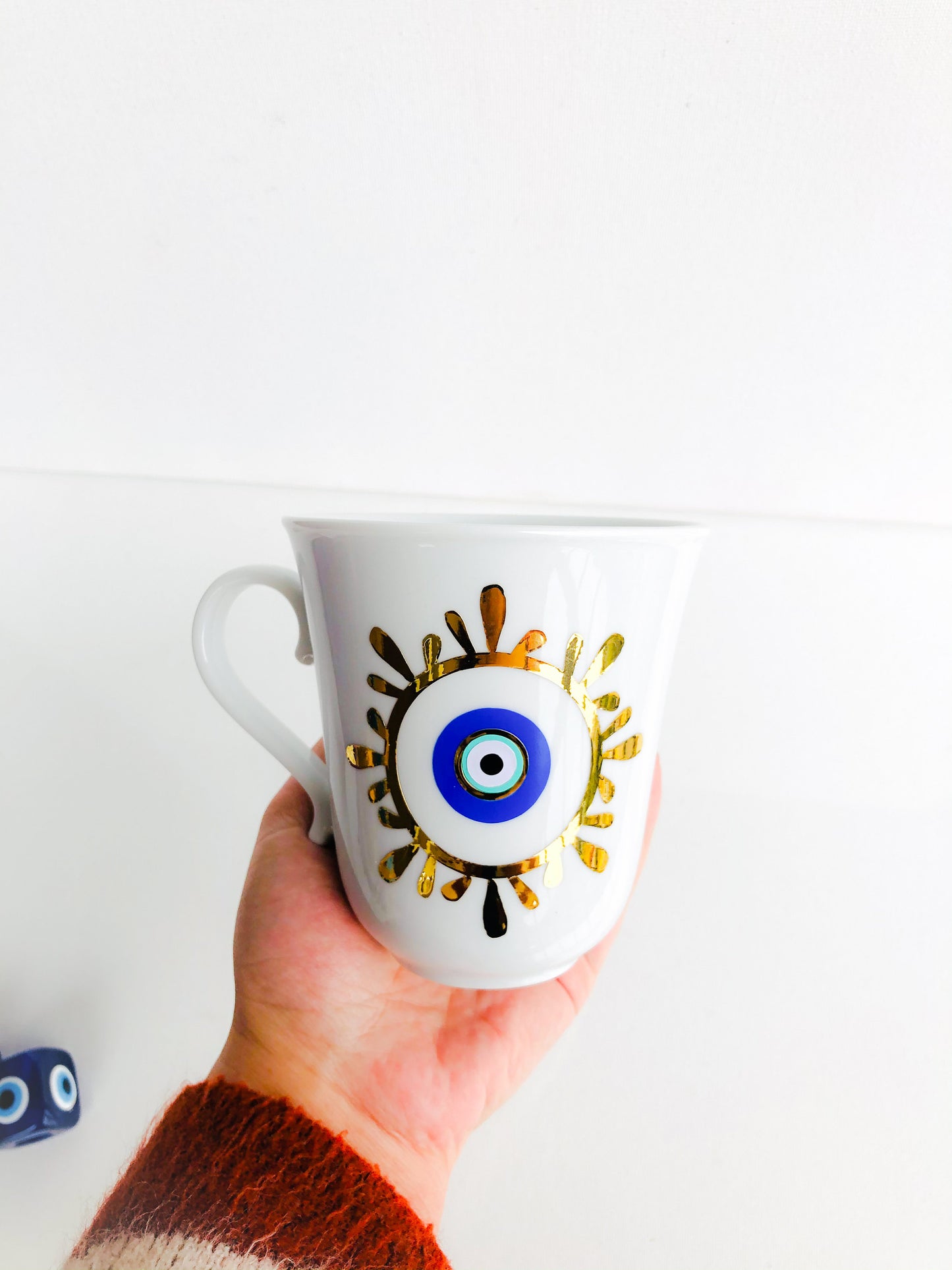 Evil Eye Design Personalized Mug Custom Gift With Your Name Sun Evil Eye Mug