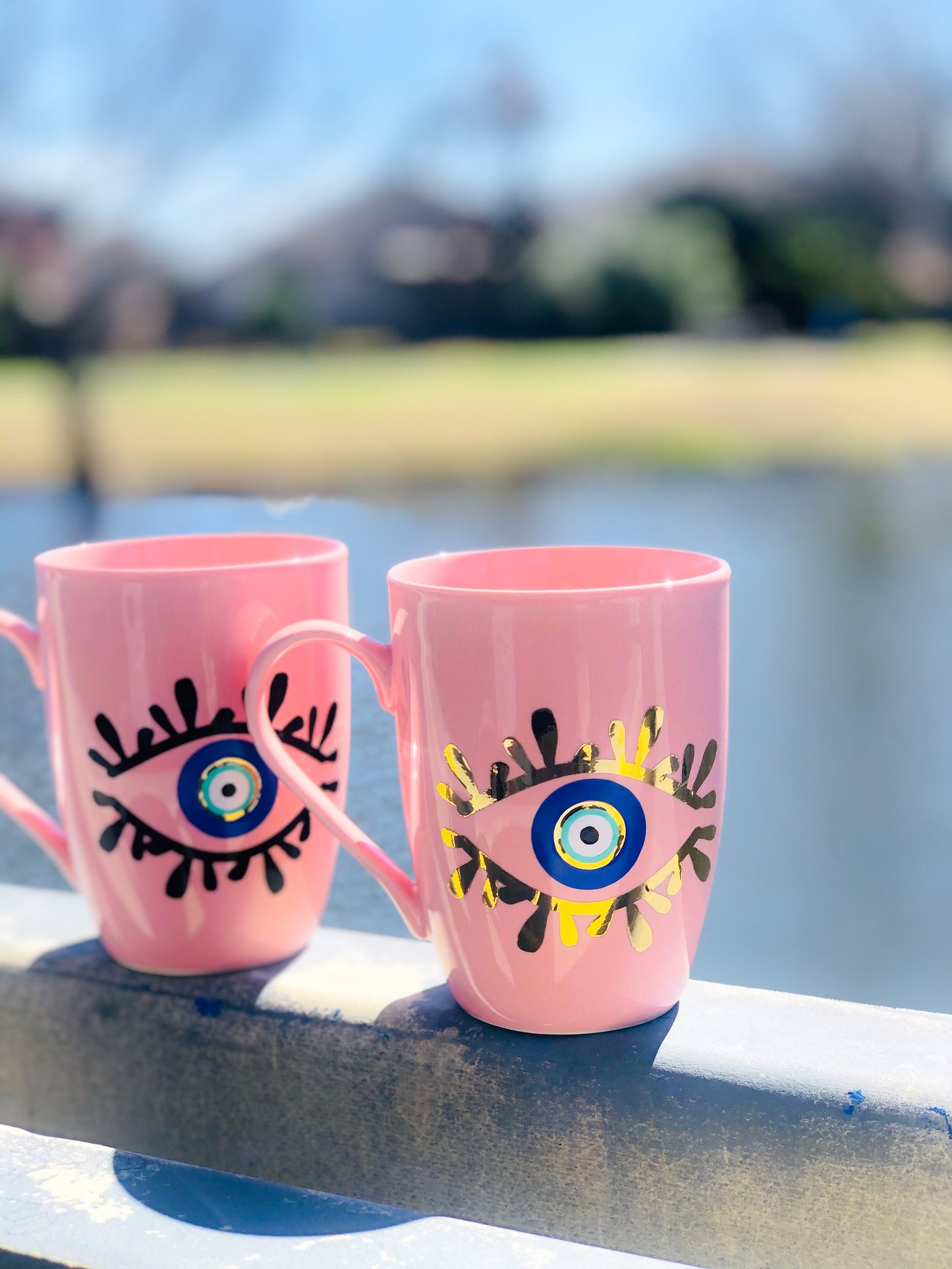 Pink Amida Eye Personalized Pink Mug Custom Gift With Your Name