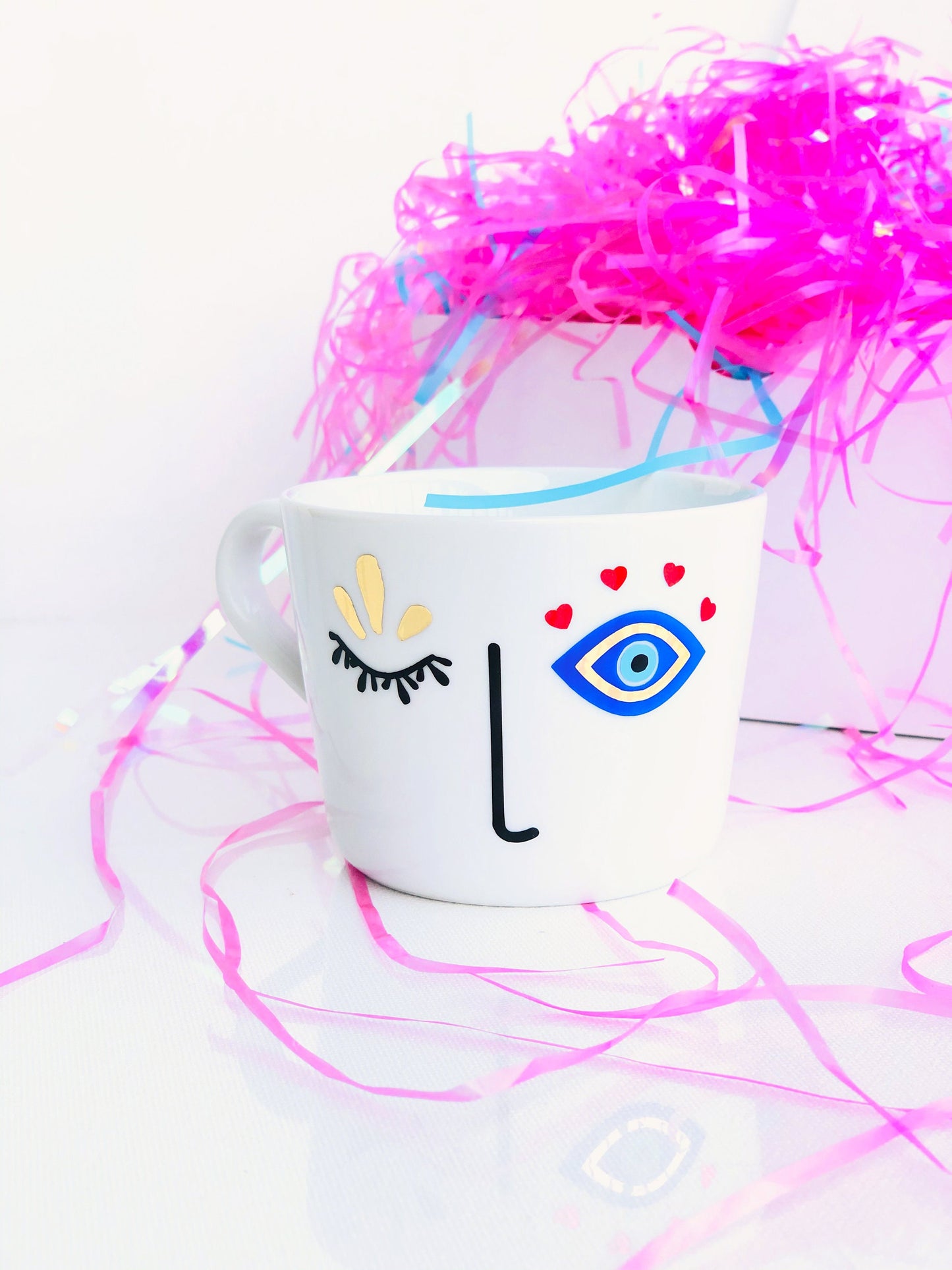 Evil Eye Design Personalized Mug Evin Mug Custom Gift With Your Name Ceramic Mug Evil Eye Charm Personalized Coffe Mug