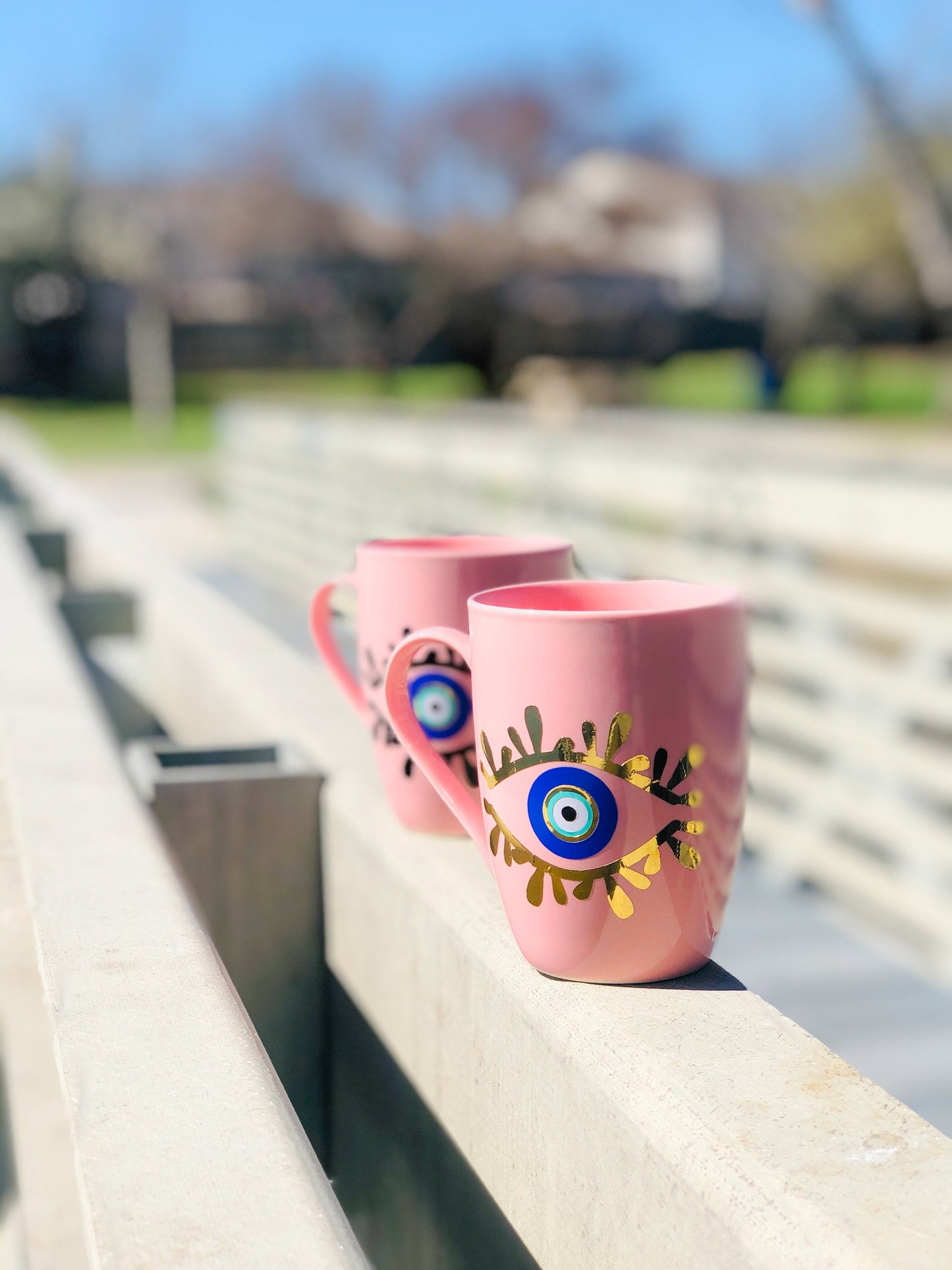 Pink Amida Eye Personalized Pink Mug Custom Gift With Your Name