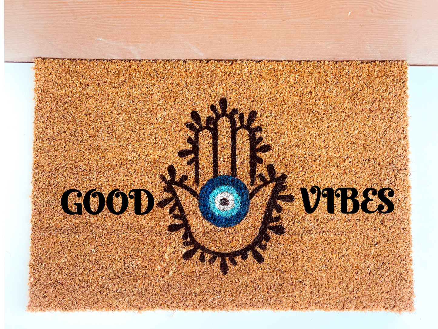 Amida Hamsa Good Vibes Doormat