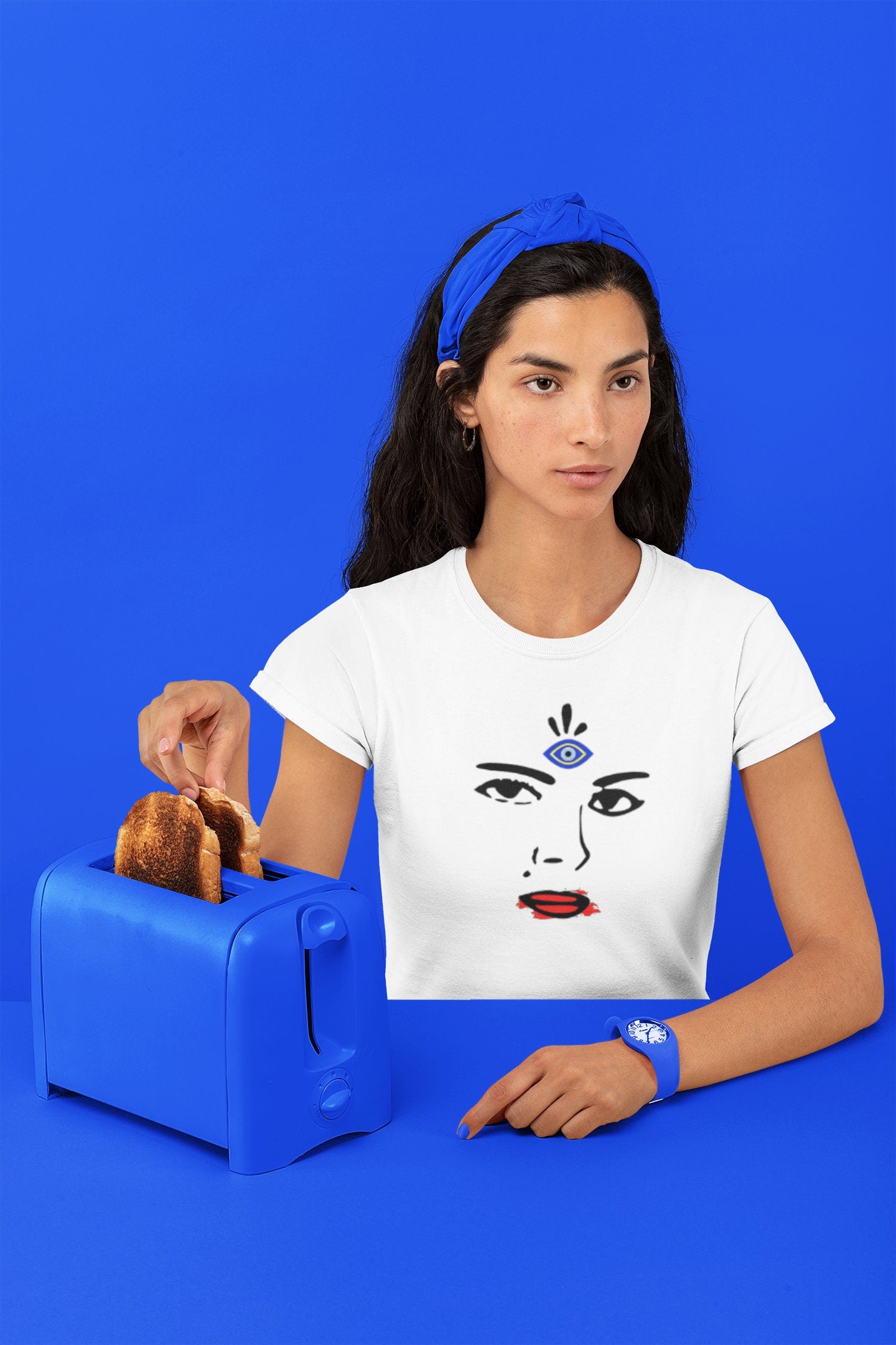 Evil Eye Design Her T shirt Custom Women Tee Evil Eye Charm