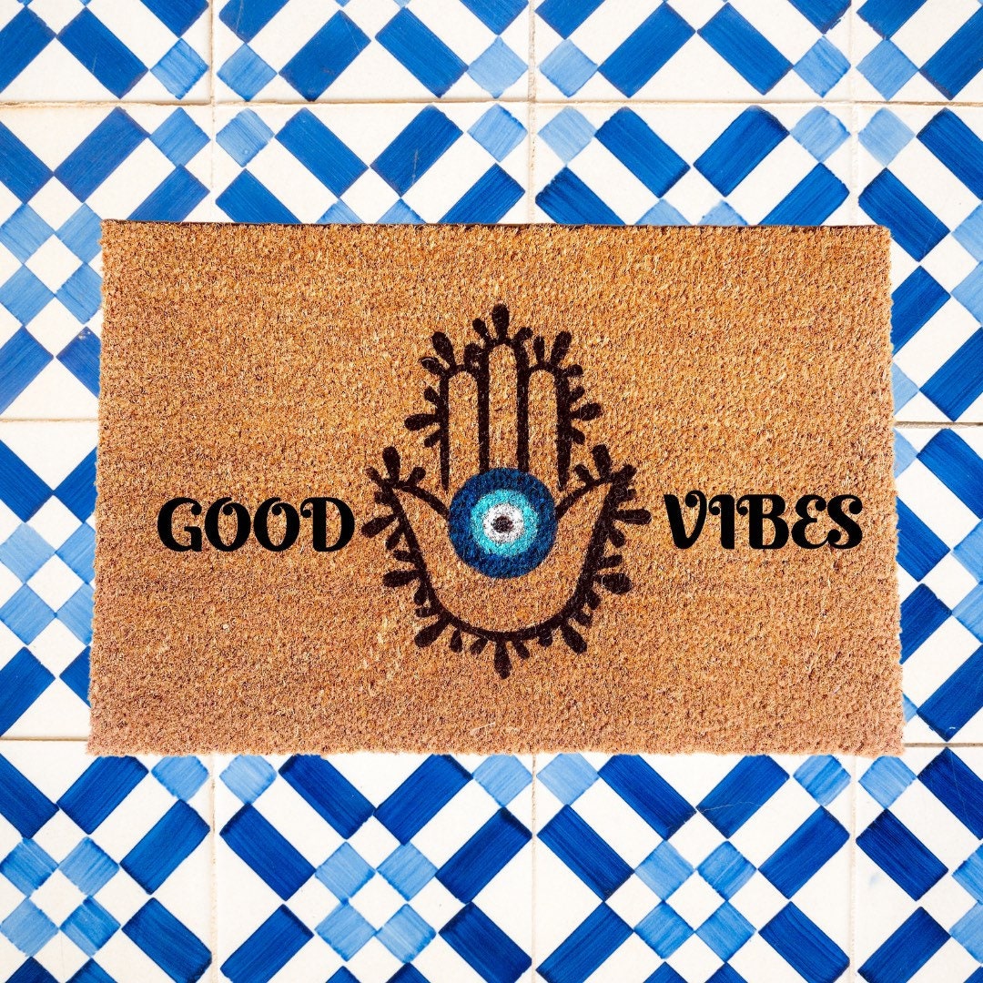 Amida Hamsa Good Vibes Doormat