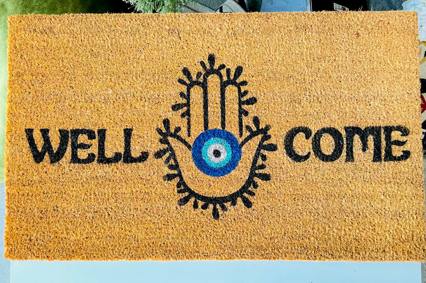 Hamsa Hand Welcome Evil Eye Doormat Spirit Doormat Hamsa Hand Welcome Home