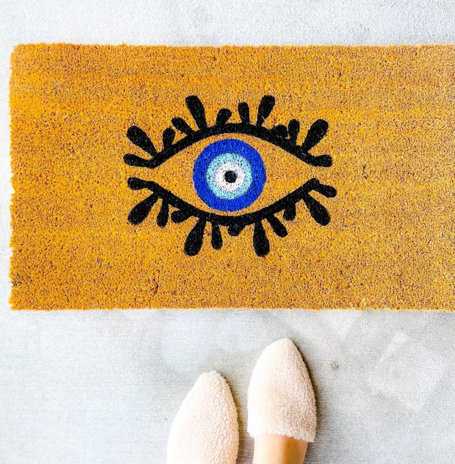 Evil Eye Doormat Amida By Zaa Custom Doormat Good Vibes Doormat