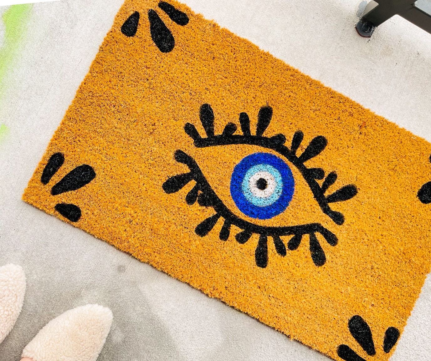 Evil Eye Doormat Boho Home Goodluck Doormat Custom Doormat Amida By Zaa