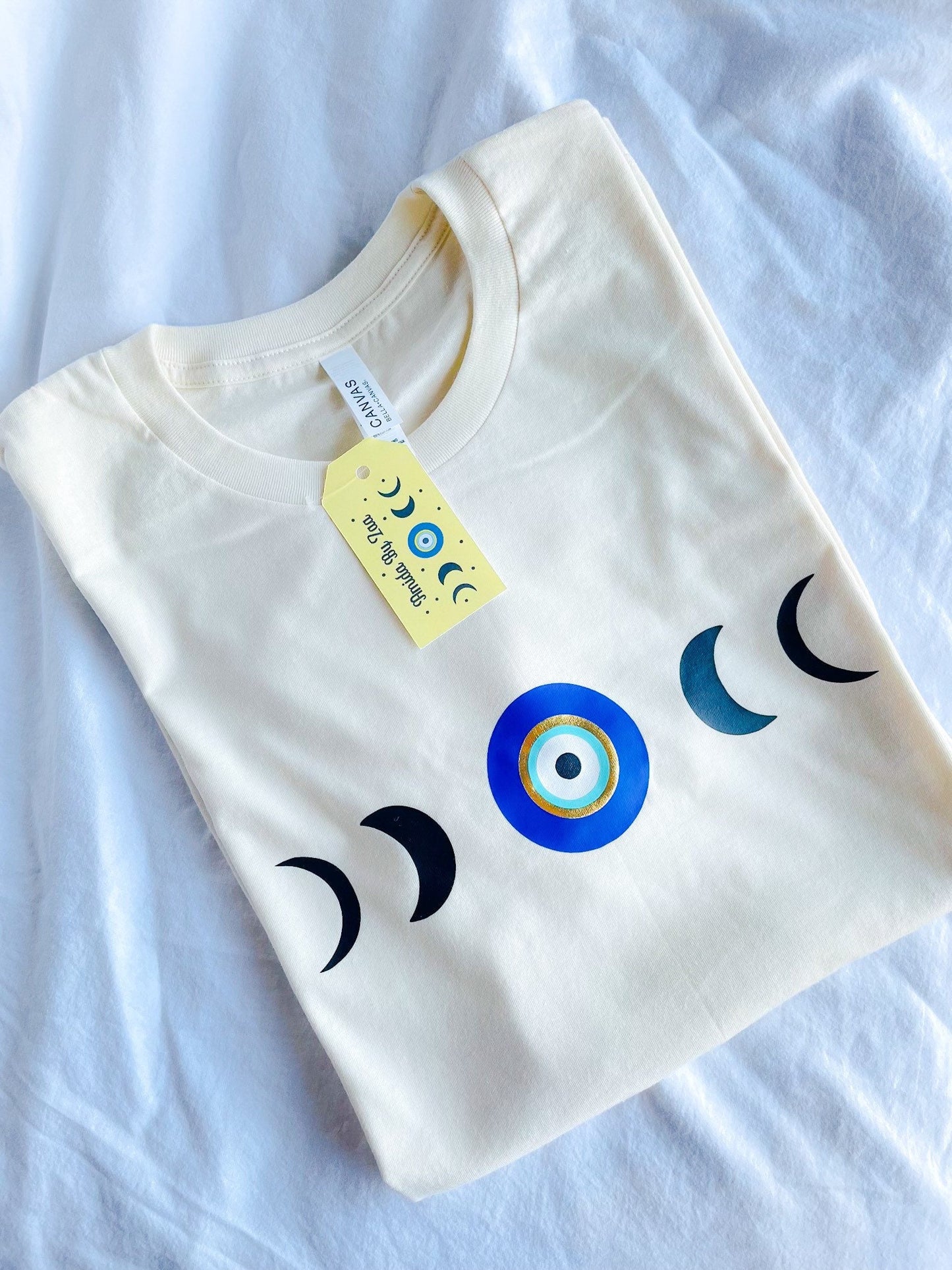 Evil Eye Moon Phases T shirt Designed By Zaa Evil Eye Tee Custom Tshirt