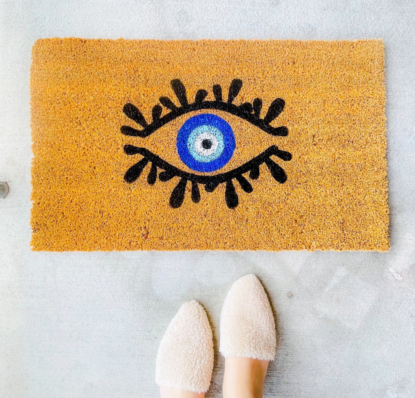 Evil Eye Doormat Amida By Zaa Custom Doormat Good Vibes Doormat