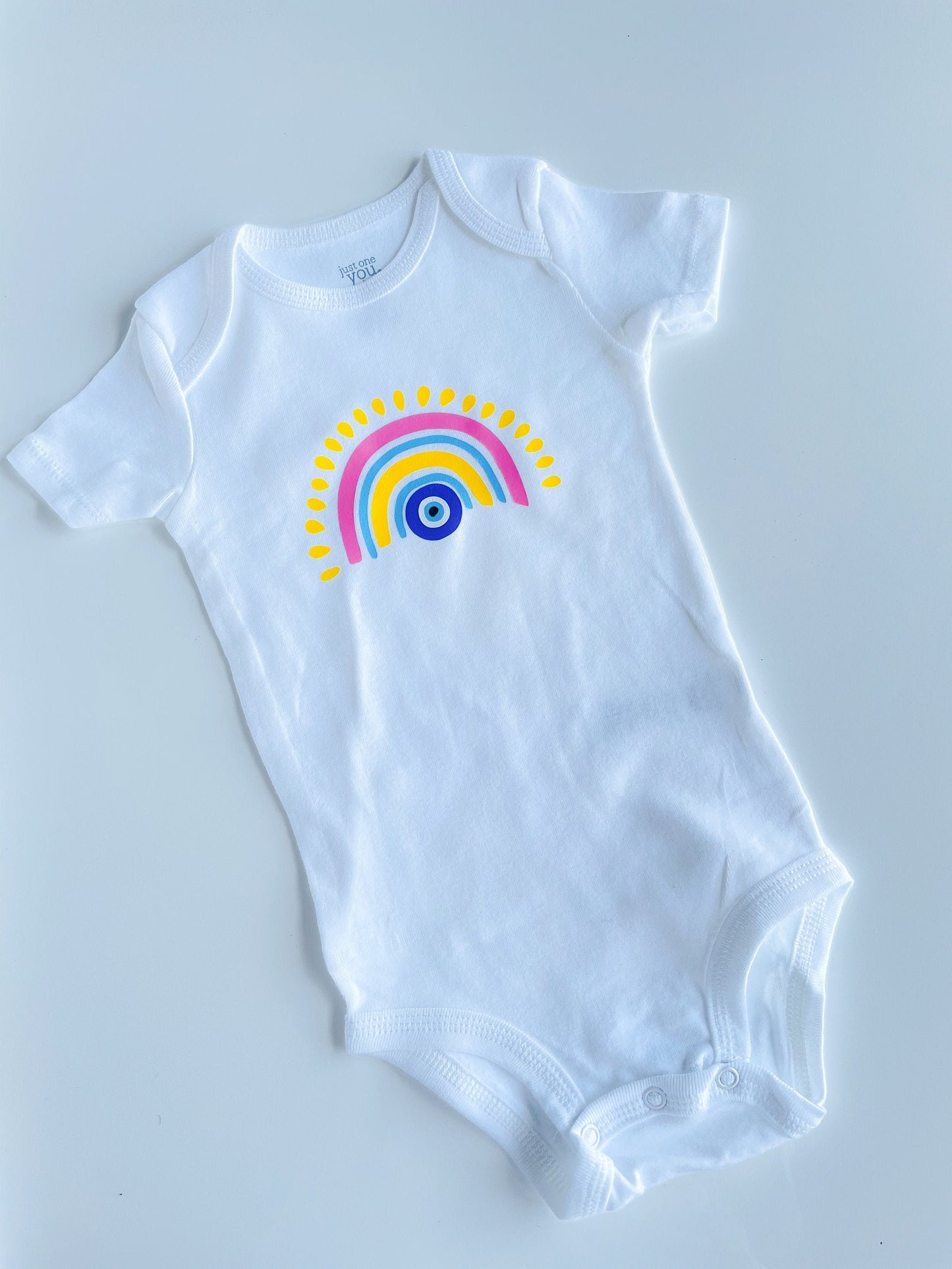 Evil Eye Rainbow Designed Baby Onesie