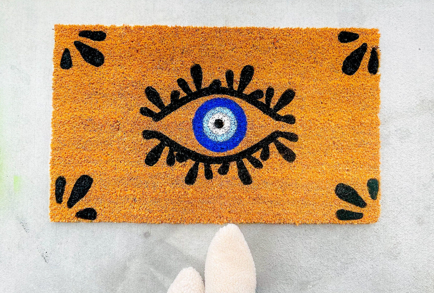 Evil Eye Doormat Boho Home Goodluck Doormat Custom Doormat Amida By Zaa