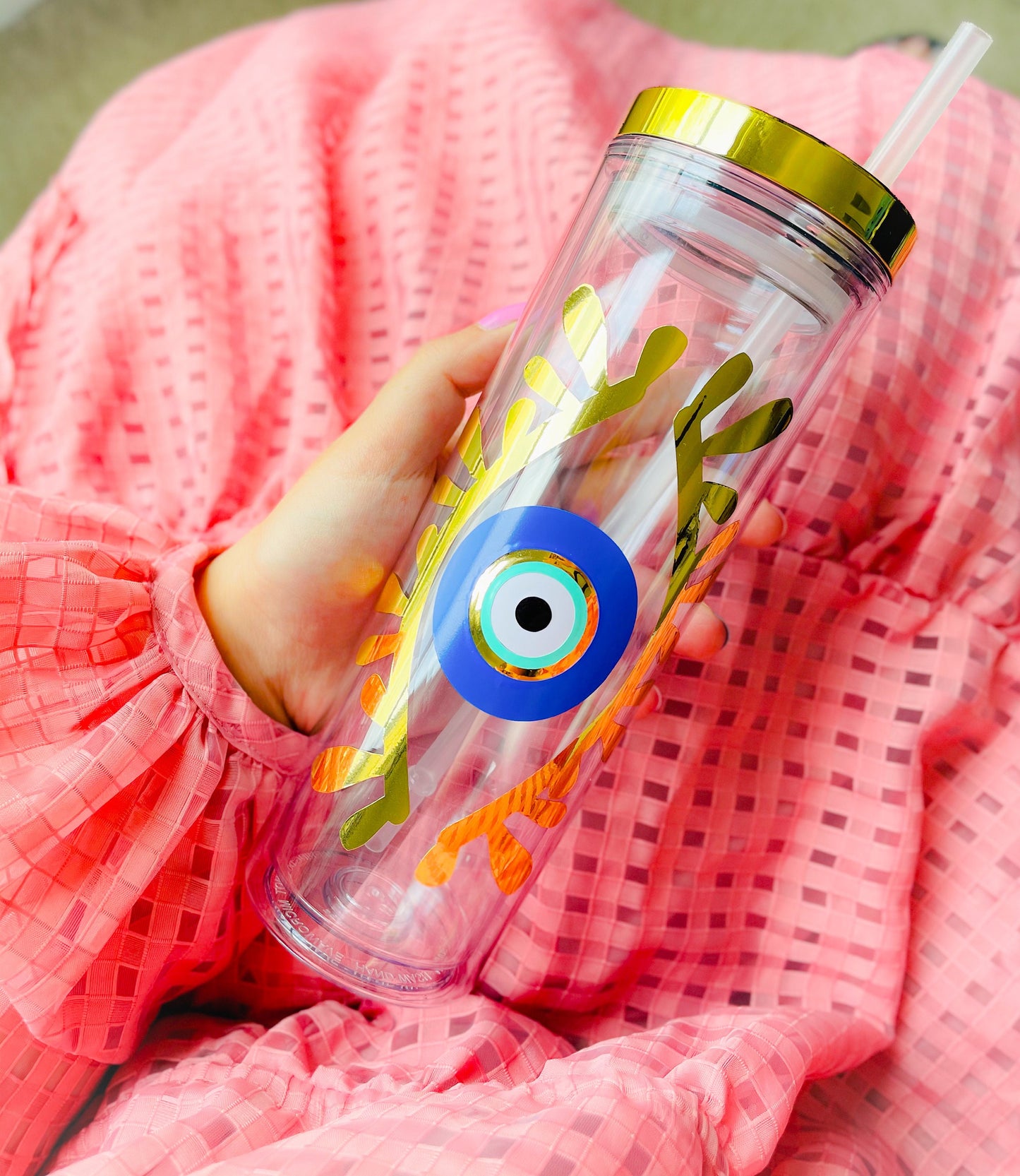 Evil Eye Tumbler With Your Name Evil Eye Design Amida By Zaa Custom Tumbler