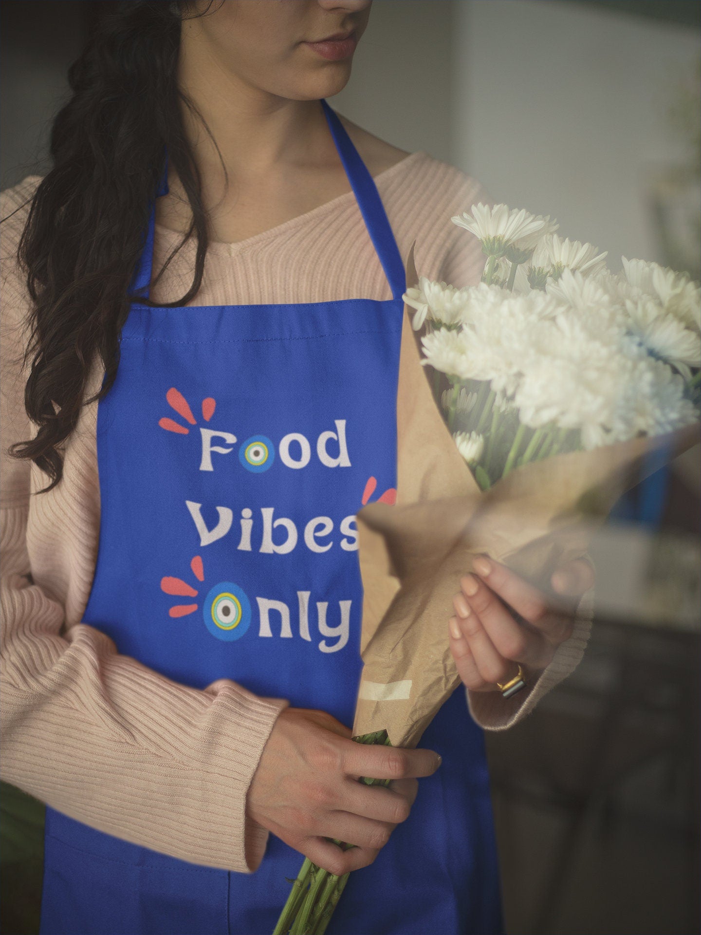 Food Vibes Only Evil Eye Apron Unisex