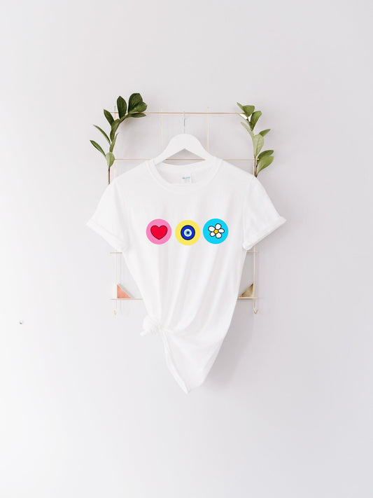 Evil Eye Top Evil Eye T shirt With Daisy Heart Funny Tshirt Amida By Zaa