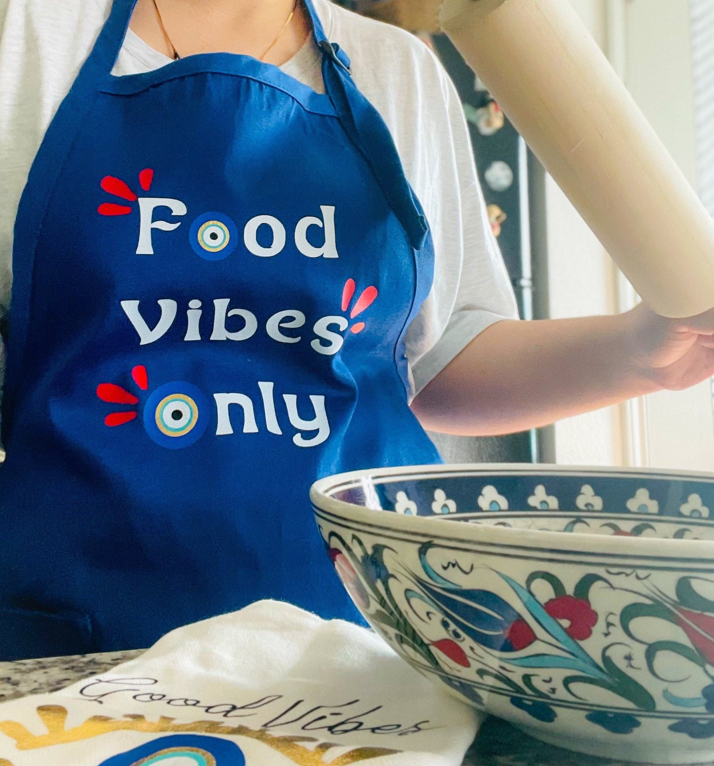 Food Vibes Only Evil Eye Apron Unisex