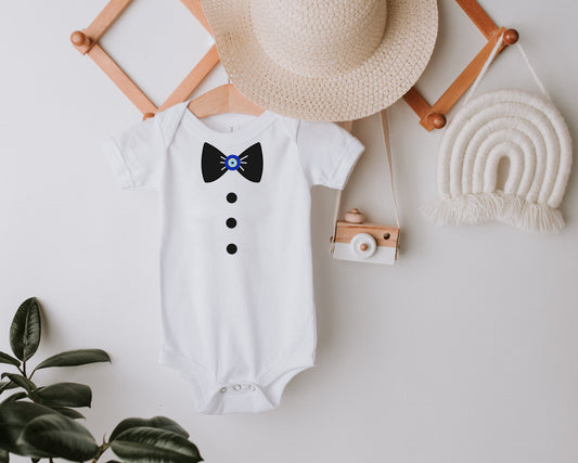 Baby Onesie Bow Tie Bodysuit Evil Eye Baby Onesie