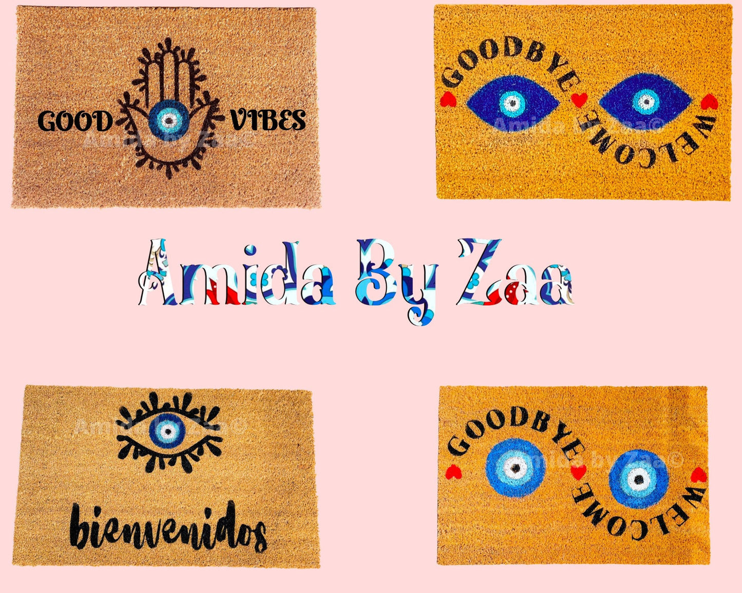 Evil Eye Design Doormat Funny Doormat Welcome Doormat Evil Eye Door Mat Check Energy Door Mat