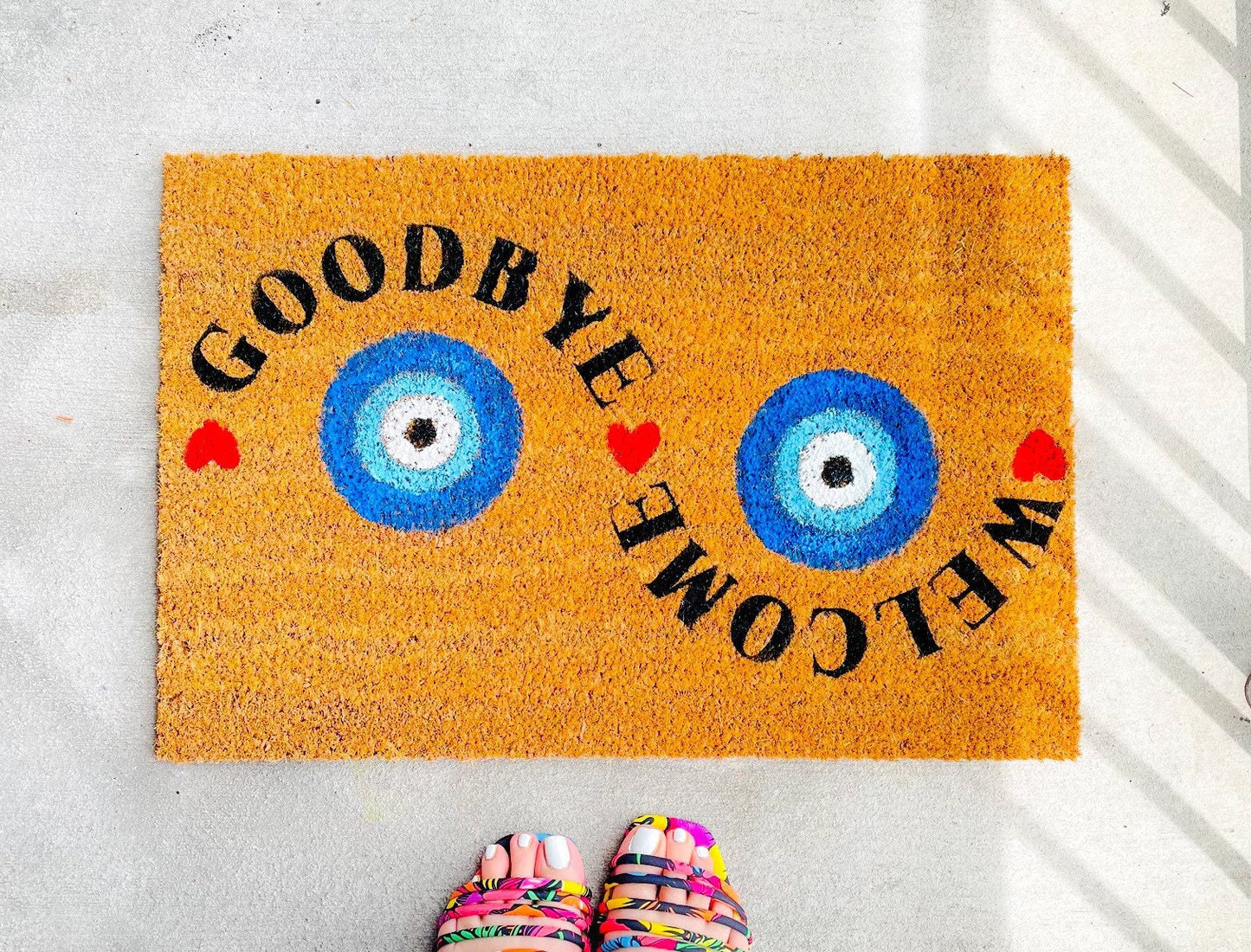 Evil Eye Doormat Funny Doormat Evil Eye Door Mat Check Energy Doormat Funny Door Mat