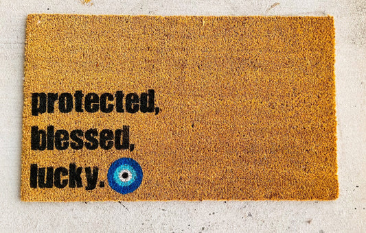 Evil Eye Door Mat, Protect Doormat, Blessed Doormat