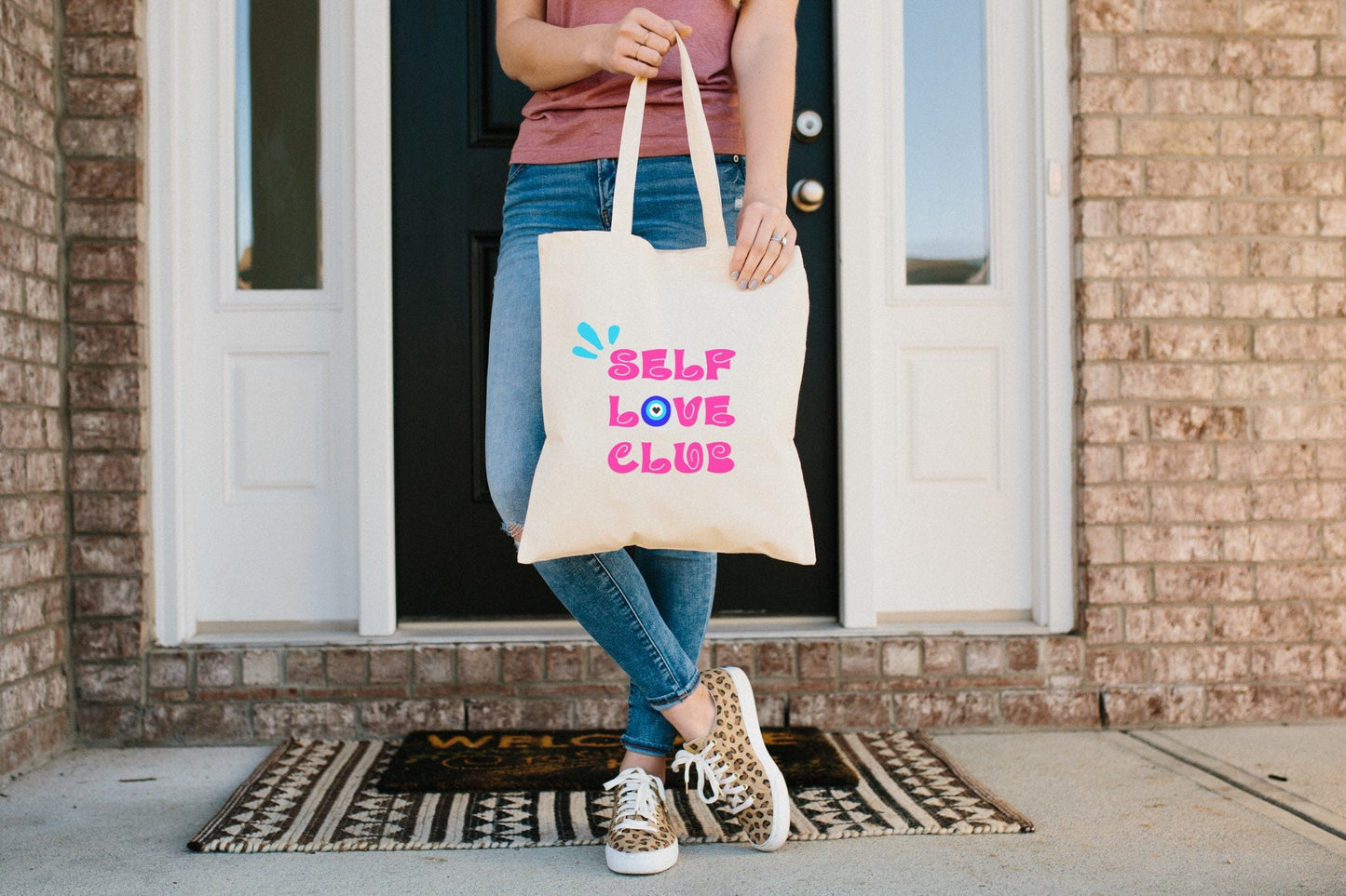 Self Love Club Tote Bag, Evil Eye Tote Bag