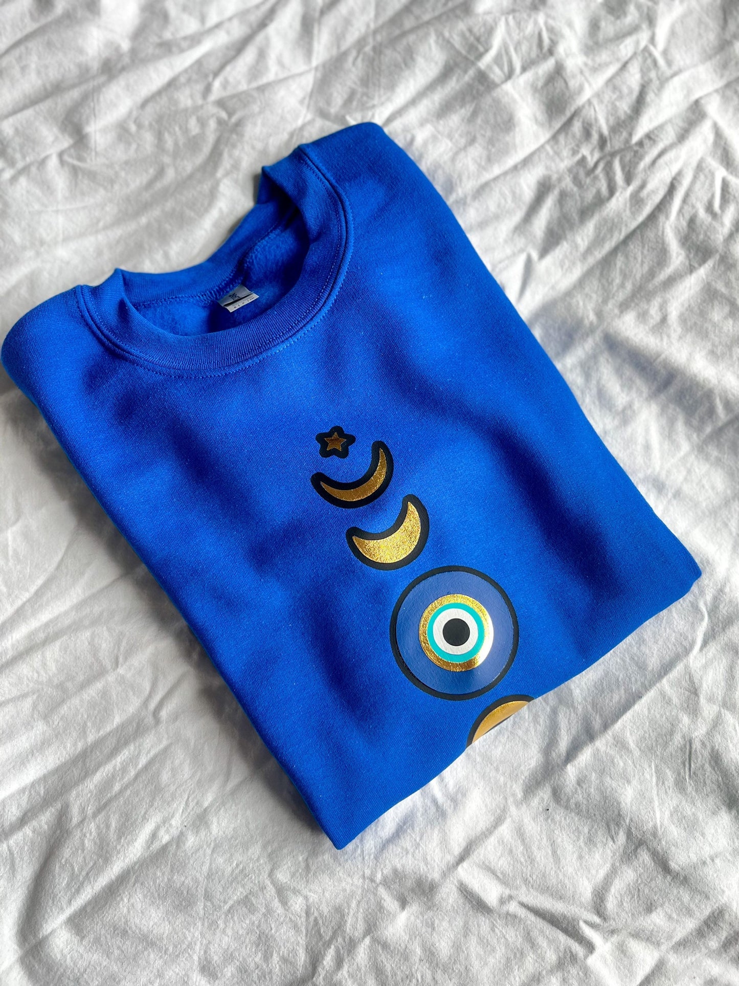 Moon Phases Evil Eye Sweatshirt, Moon Phases Sweatshirt, Spiritual Sweatshirt