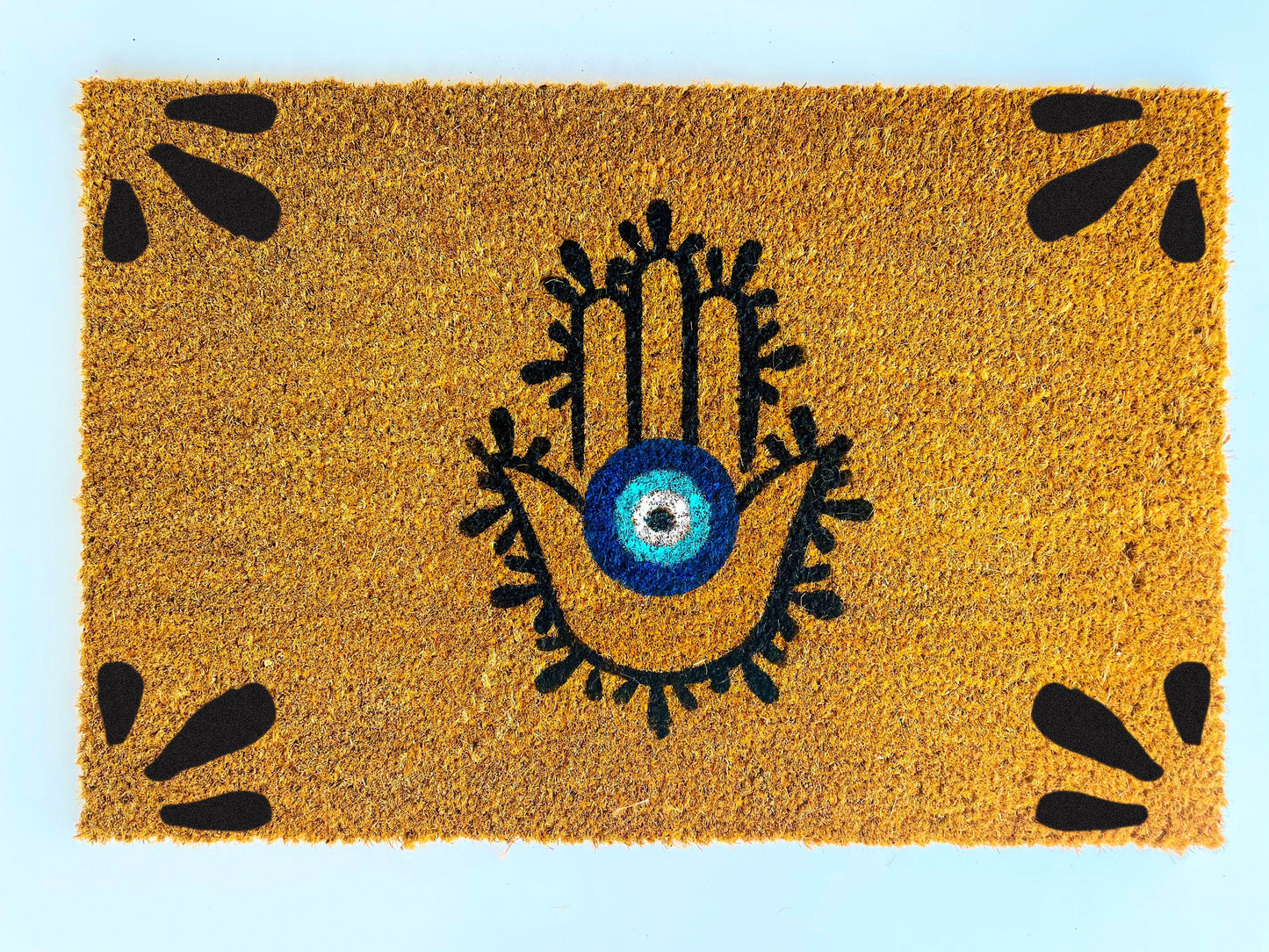 Hamsa Hand Evil Eye Doormat