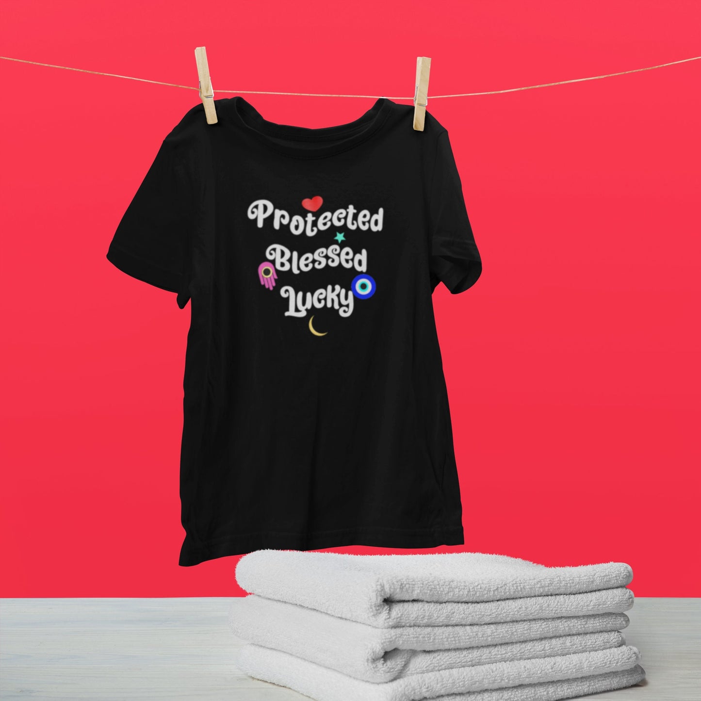 Protected, Blessed, Lucky T shirt, Evil Eye T shirt, Hamsa Hand T shirt, Funny T shirt