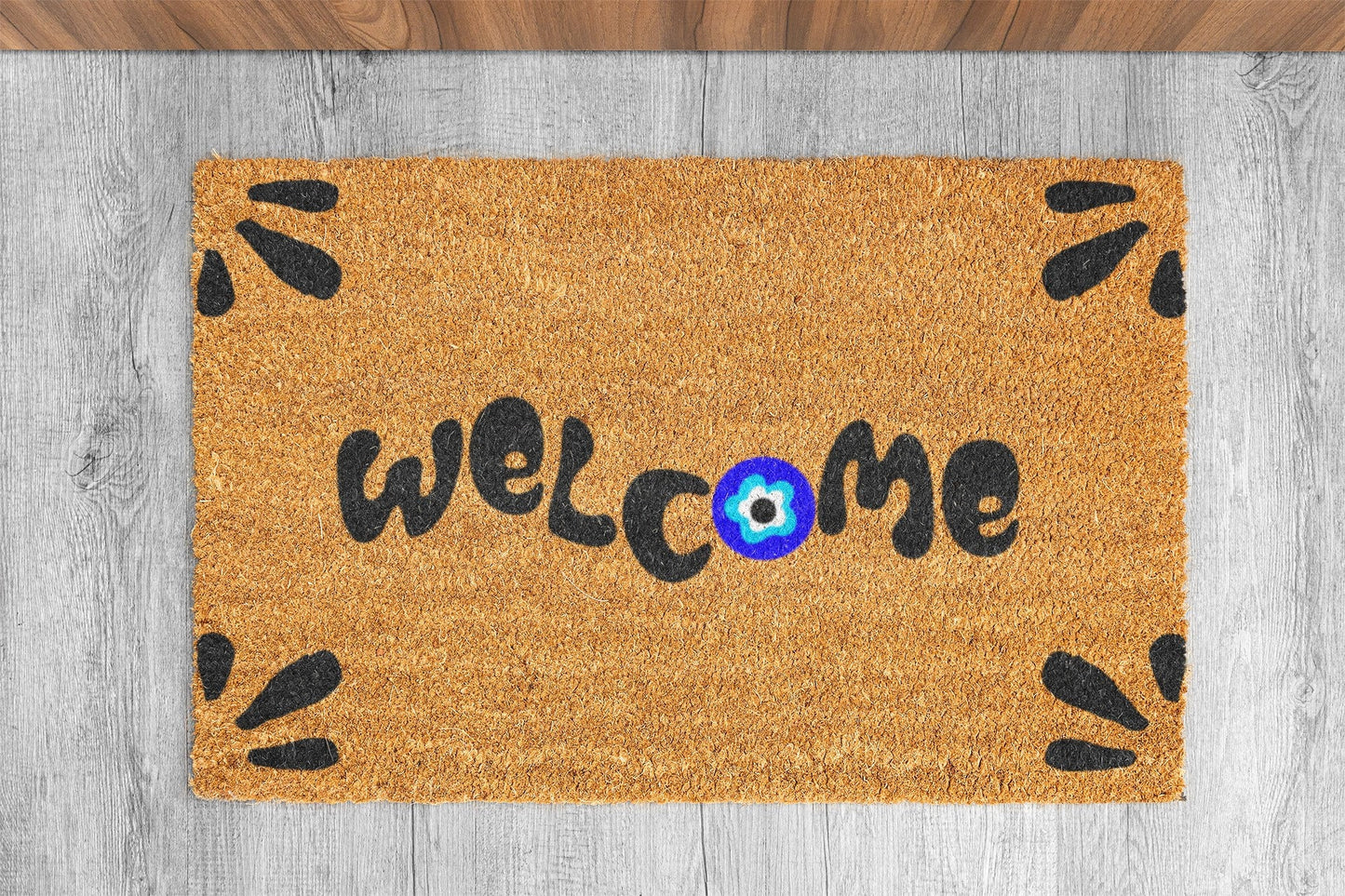 Evil Eye Doormat, Welcome Doormat, Curved Design Doormat, Funny Doormat