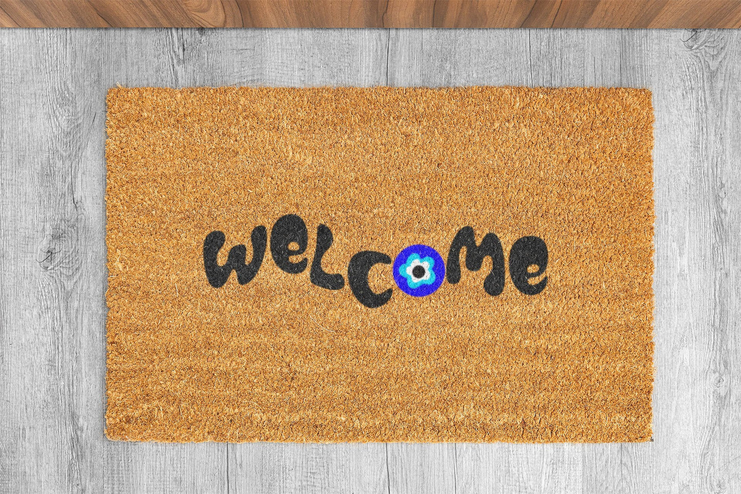 Evil Eye Doormat, Welcome Doormat, Curved Design Doormat, Funny Doormat