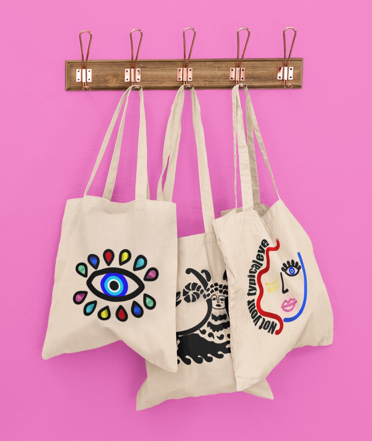 Not Your Typical Eye Tote Bag, Evil Eye Tote Bag