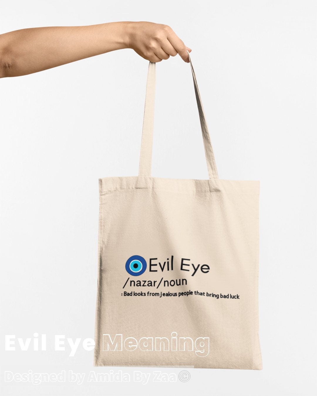 Evil Eye Meaning Tote Bag, Evil Eye Tote Bag, Bohemian Tote Bag