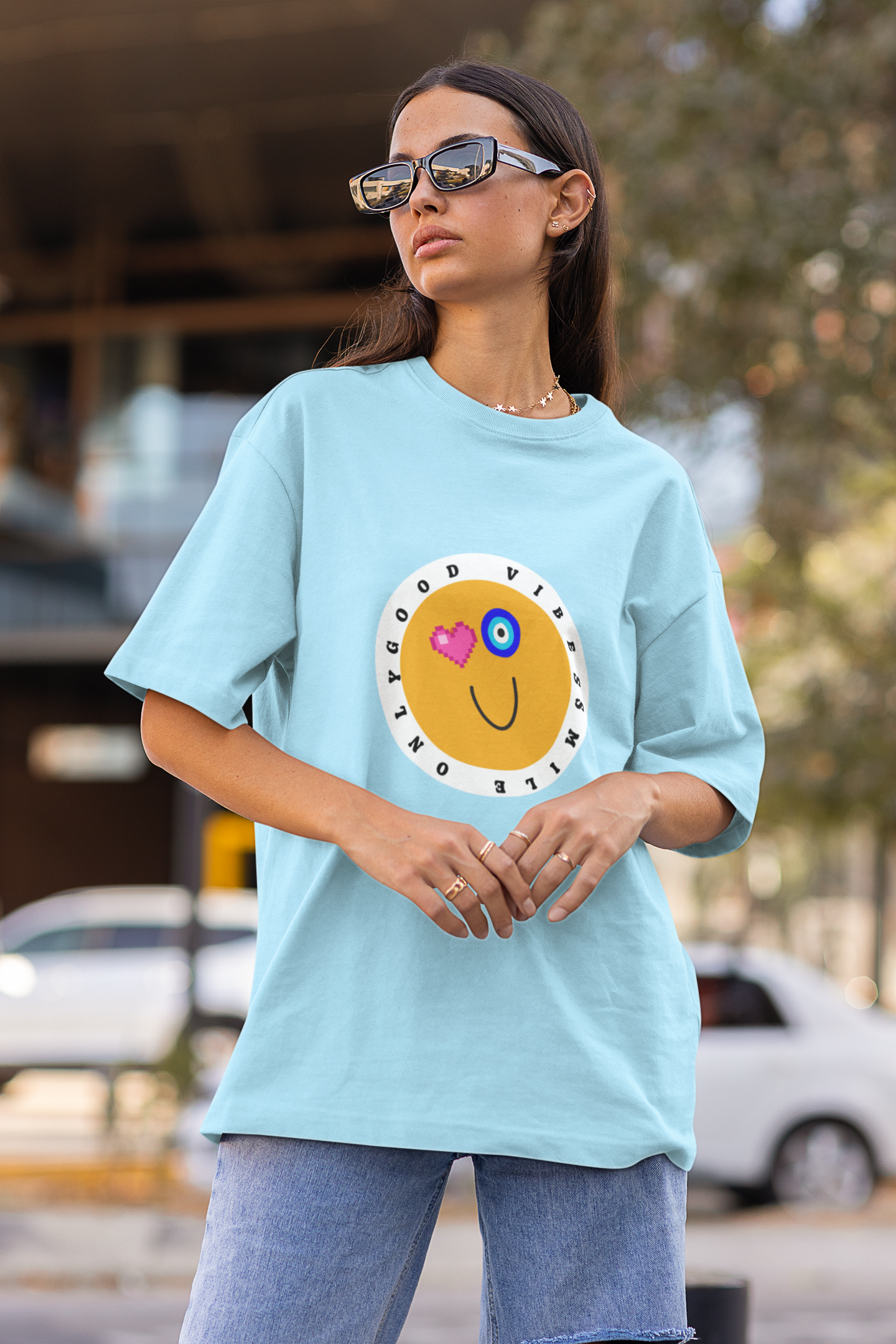 Smile Face Evil Eye T shirt