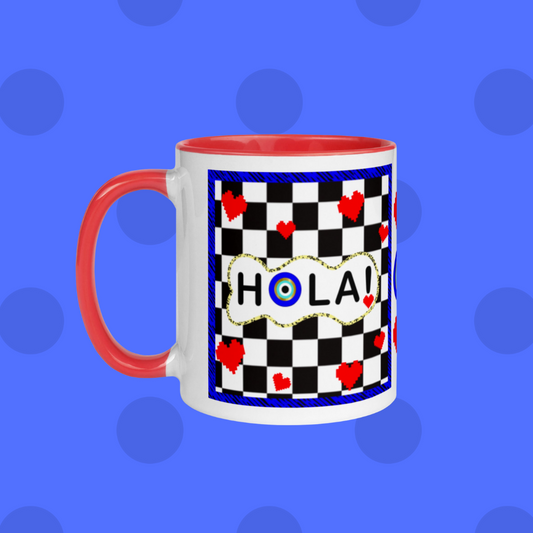 Hola Evil Eye Mug with Color Inside