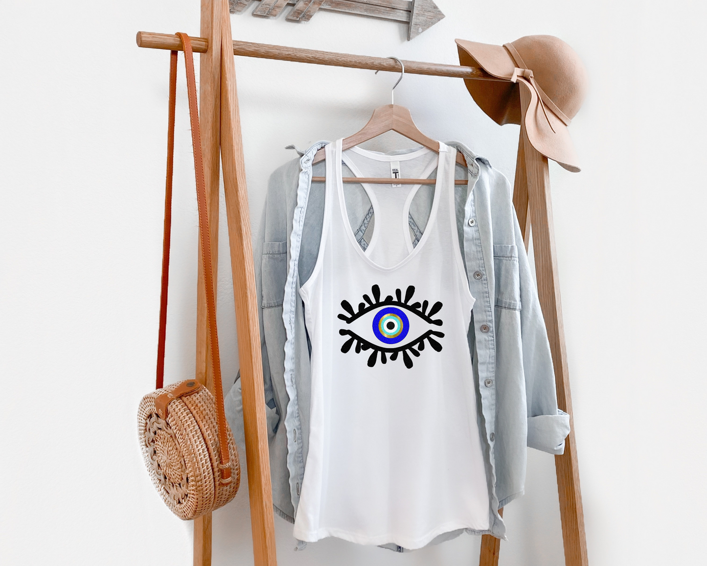 Amida Eye Racer back Tank Top, Evil Eye Tank Top