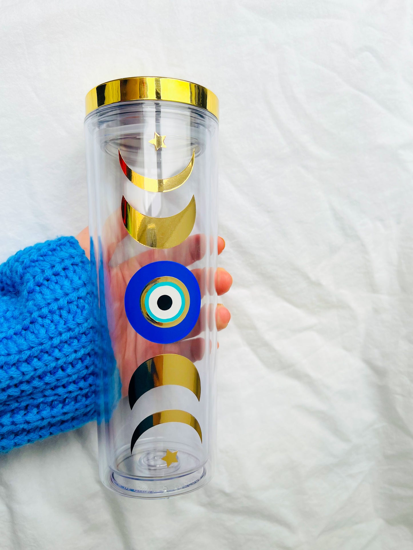 Moon Phases Evil Eye Tumbler, Custom Tumbler, Evil Eye Tumbler, Moon Phase Tumbler, Boho Gift