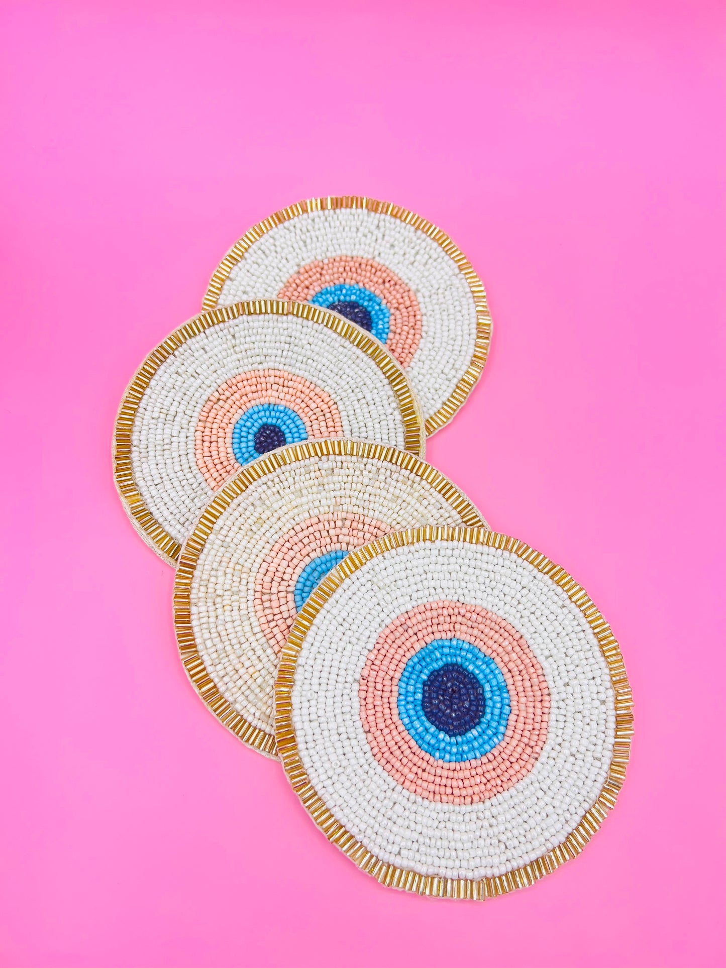 Beaded Evil Eye Coaster