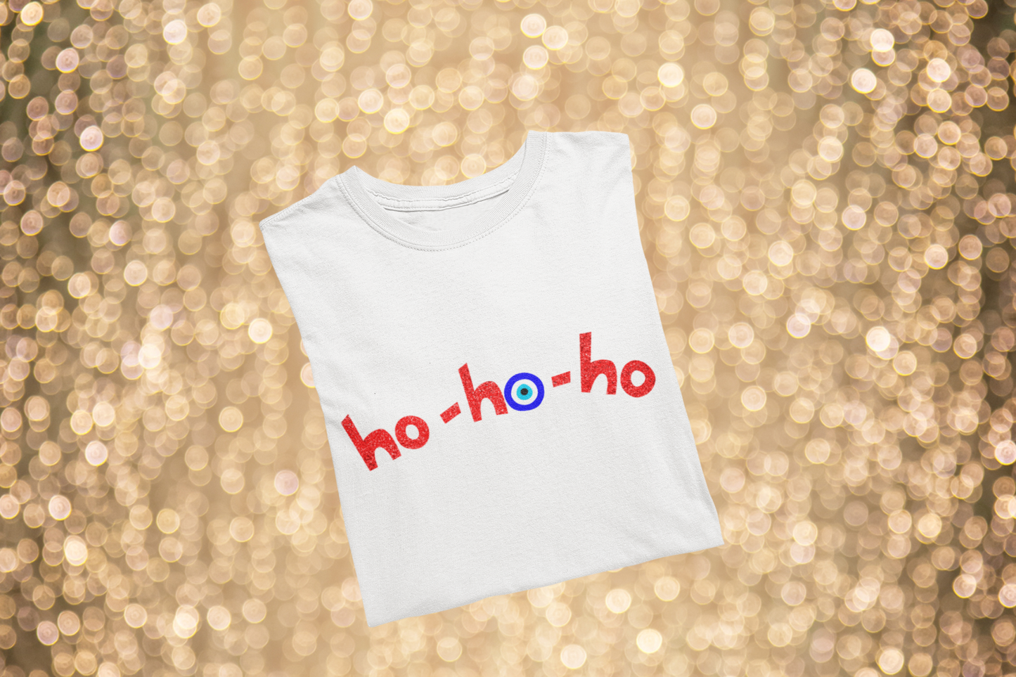 Ho-Ho-Ho! Glitter Evil Eye T shirt