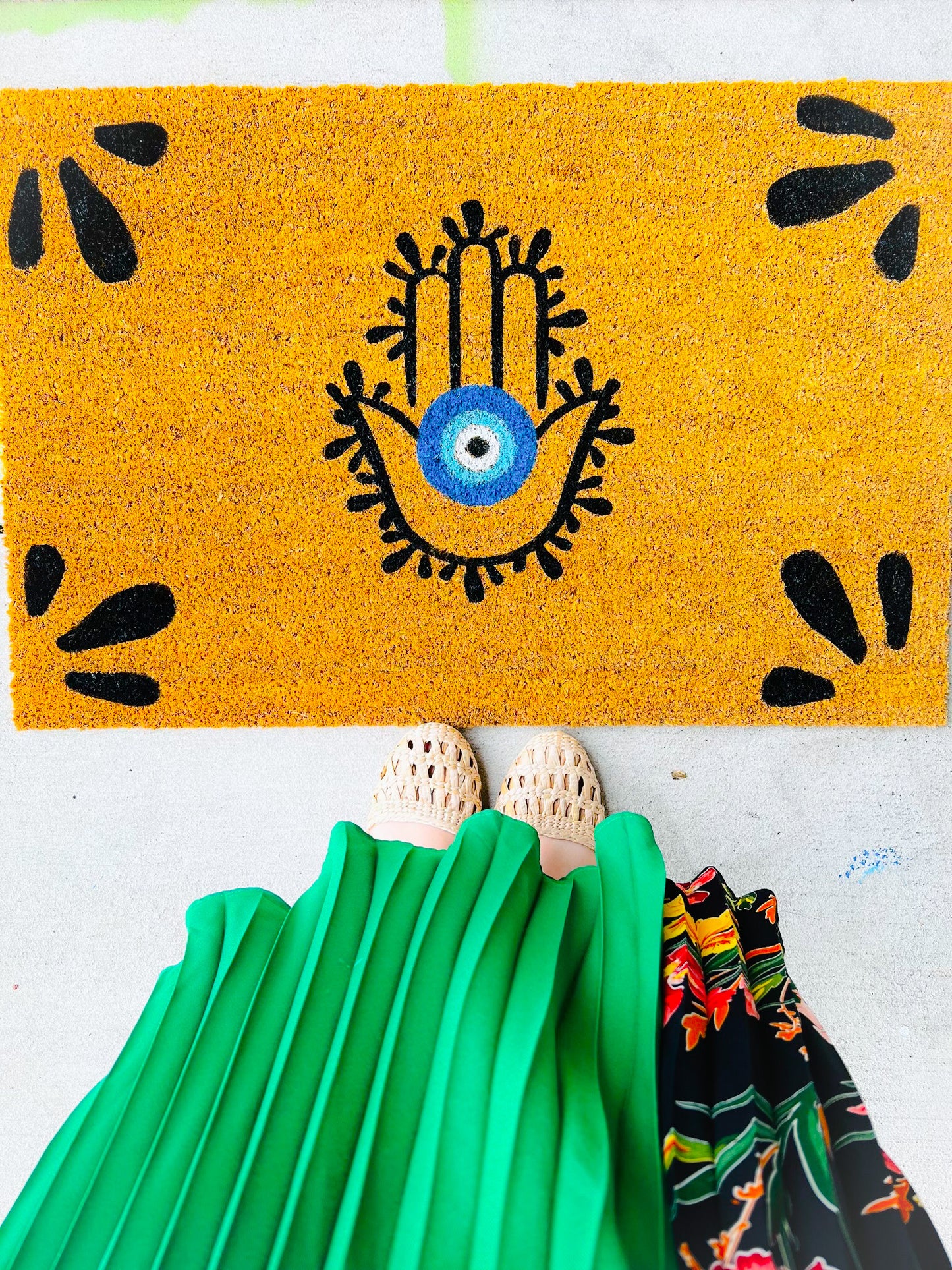 hamsa hand doormat 