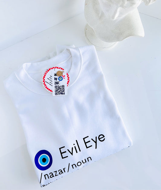 Evil Eye Meaning Sweatshirt With Evil Eye Design Amida By Zaa/ Crew Neck Adult Sweatshirt Hoodie T-Shirt Custom Made