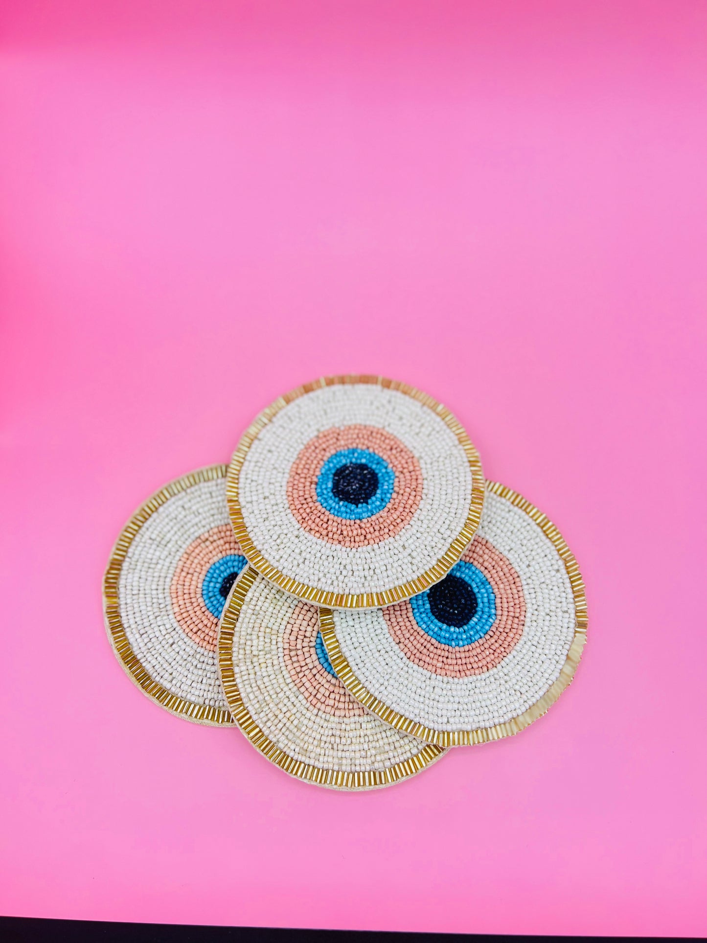 Beaded Evil Eye Coaster