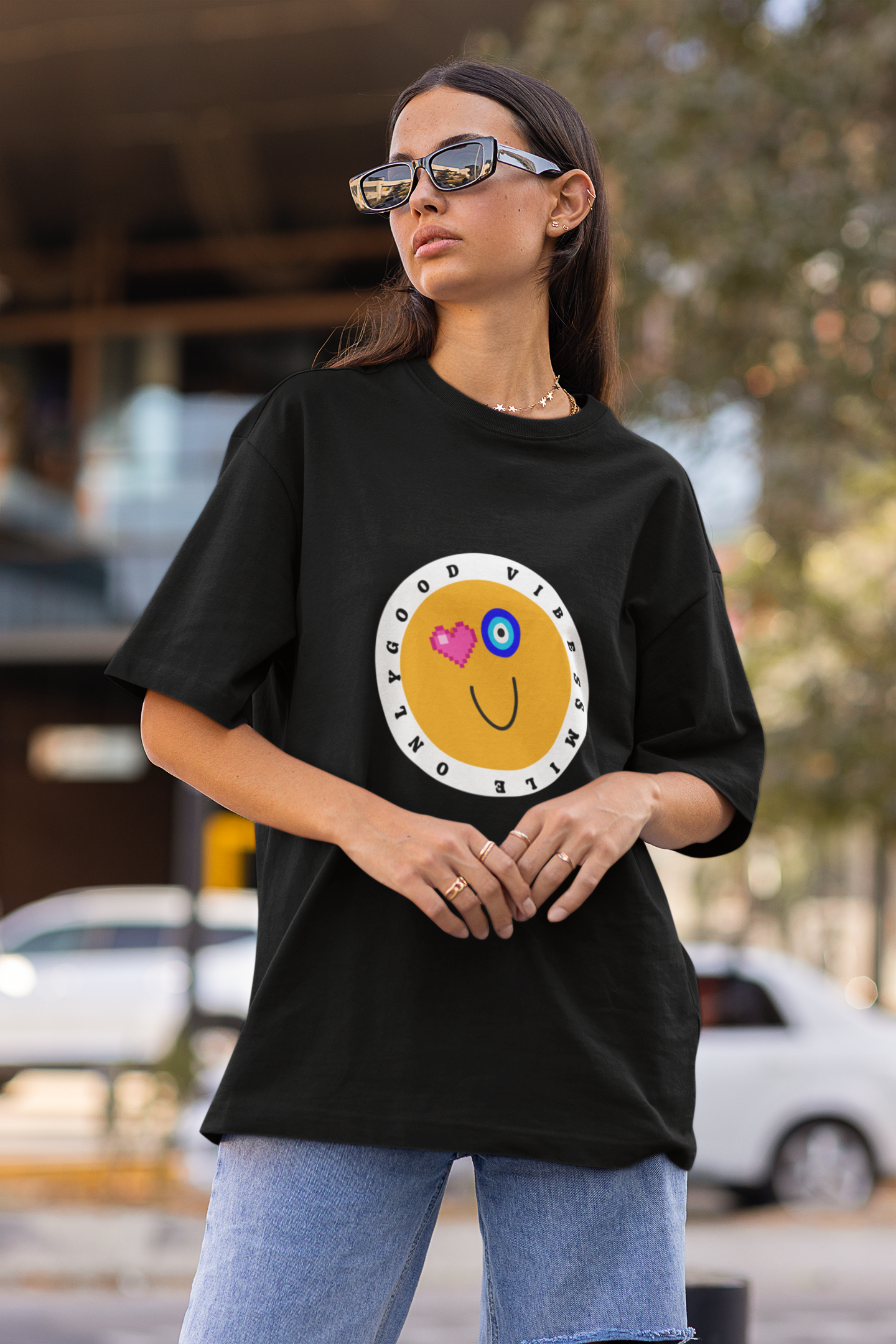 Smile Face Evil Eye T shirt