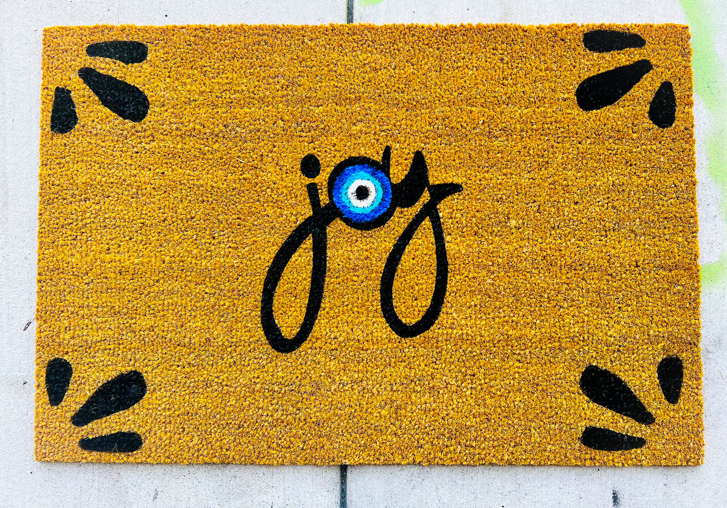 Evil Eye Doormat, Joy Doormat, Christmas Doormat, Funny Christmas Doormat