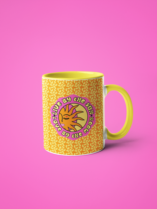 Live By The Sun Mug with Color Inside