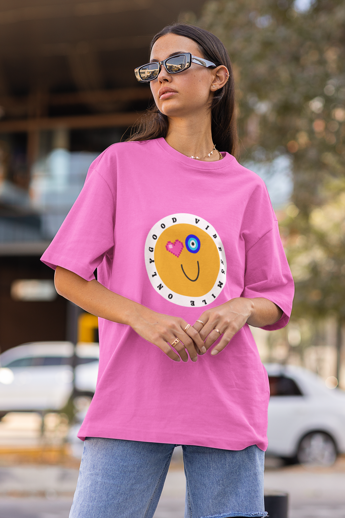 Smile Face Evil Eye T shirt