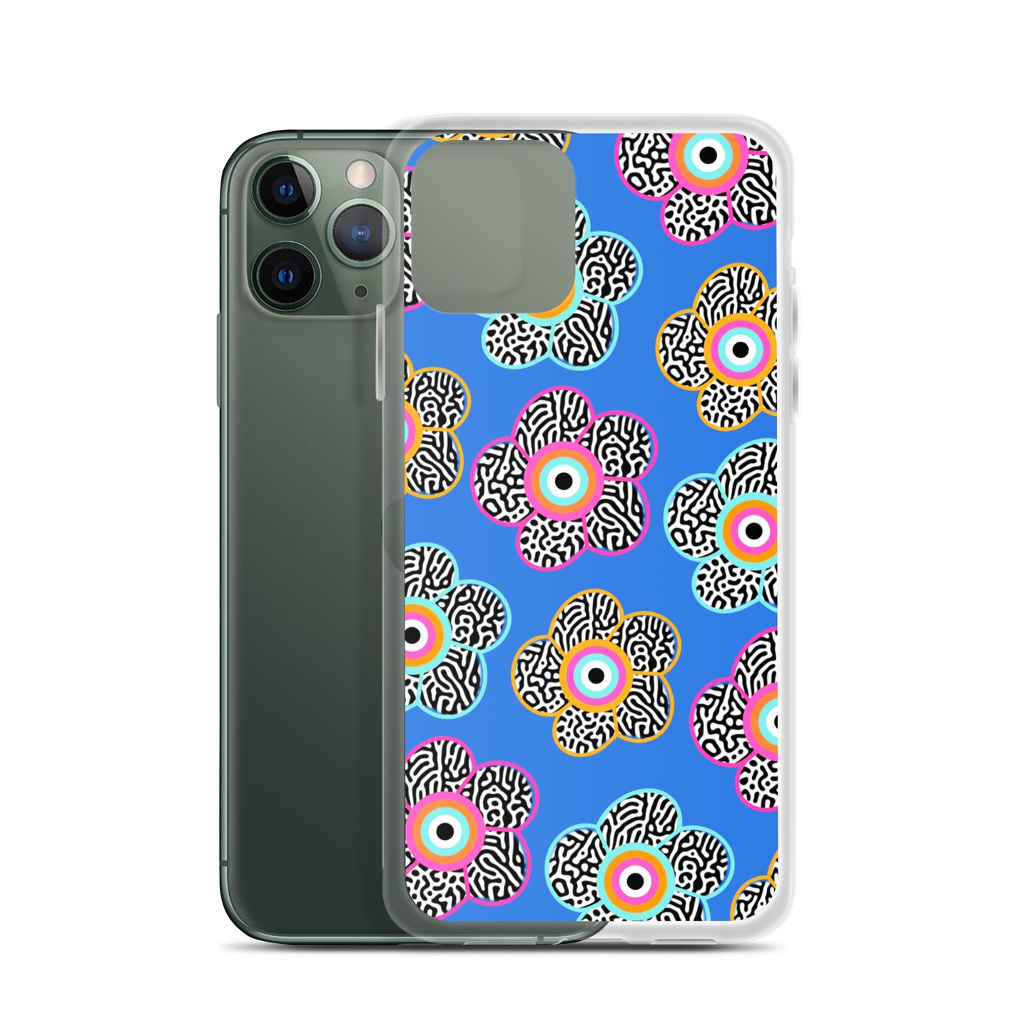 Flower With Evil Eye iPhone Case