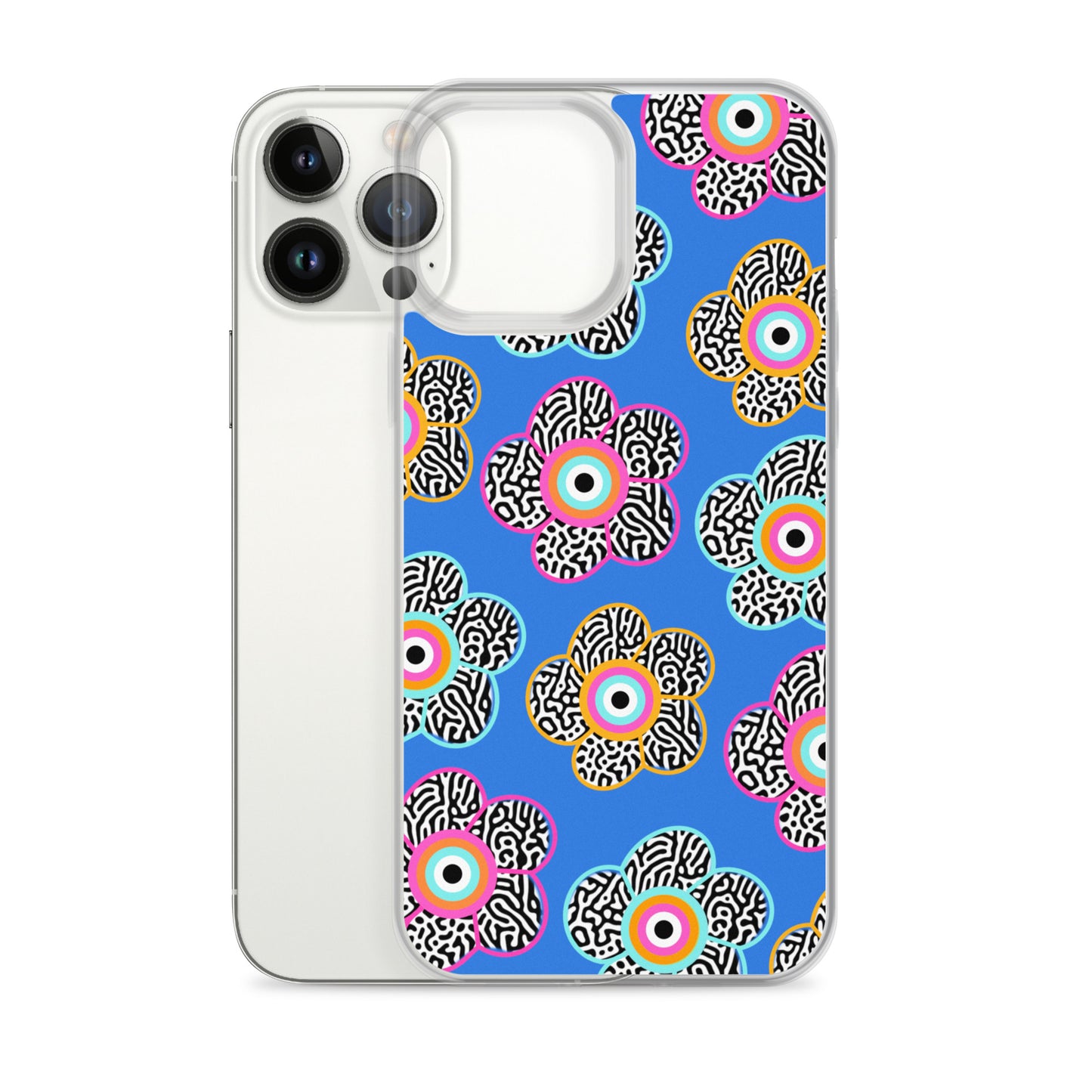 Flower With Evil Eye iPhone Case